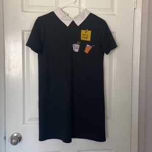 Zara black cute shirt dress -s
